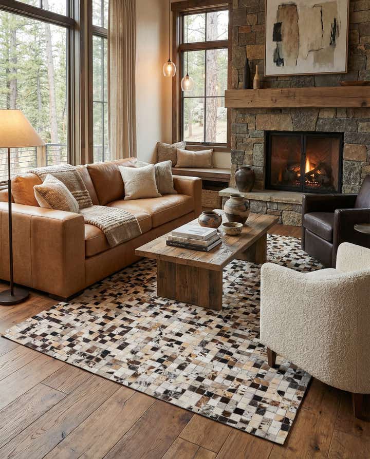 5' 1 x 8' Cowhide Rug