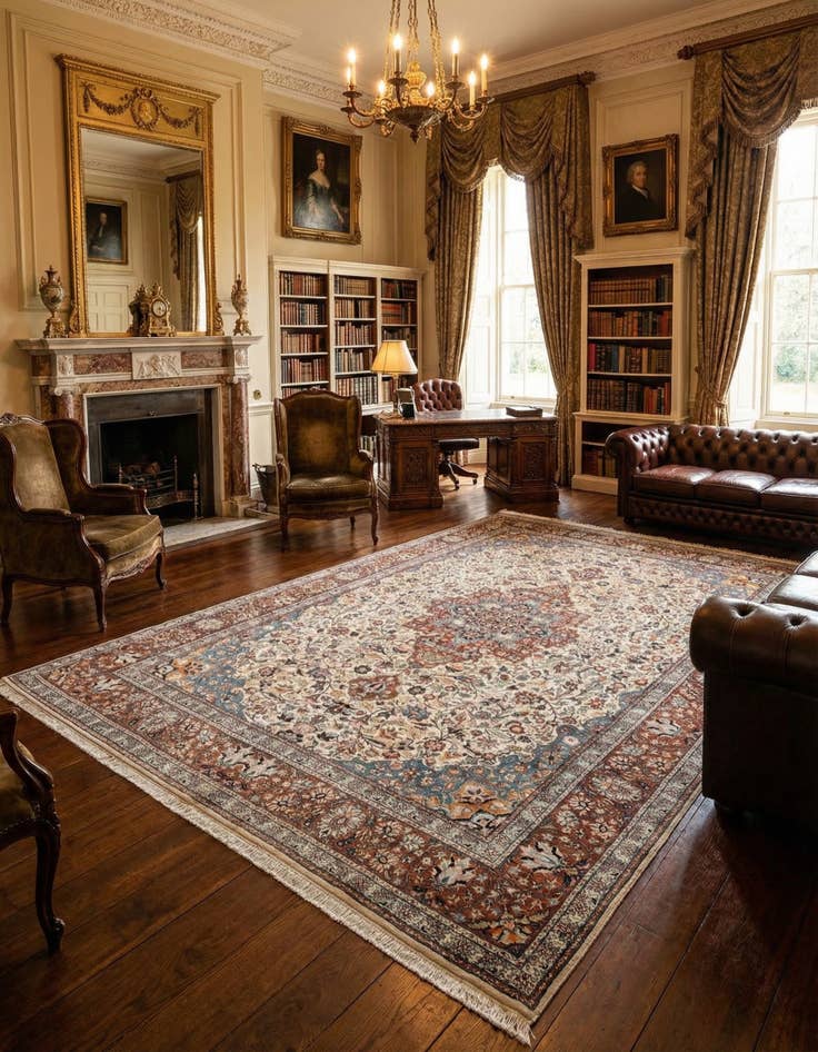 Detail image of  10' x 15' 1 Kashan Rug