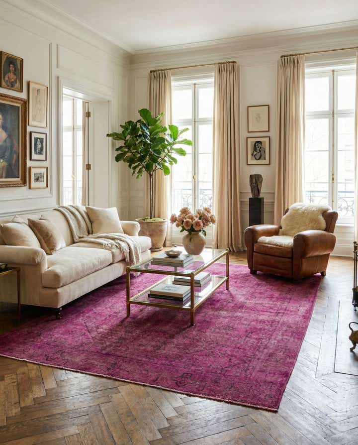 6' 1 x 8' 10 Hand Knotted Ultra Vintage Persian Wool Rug
