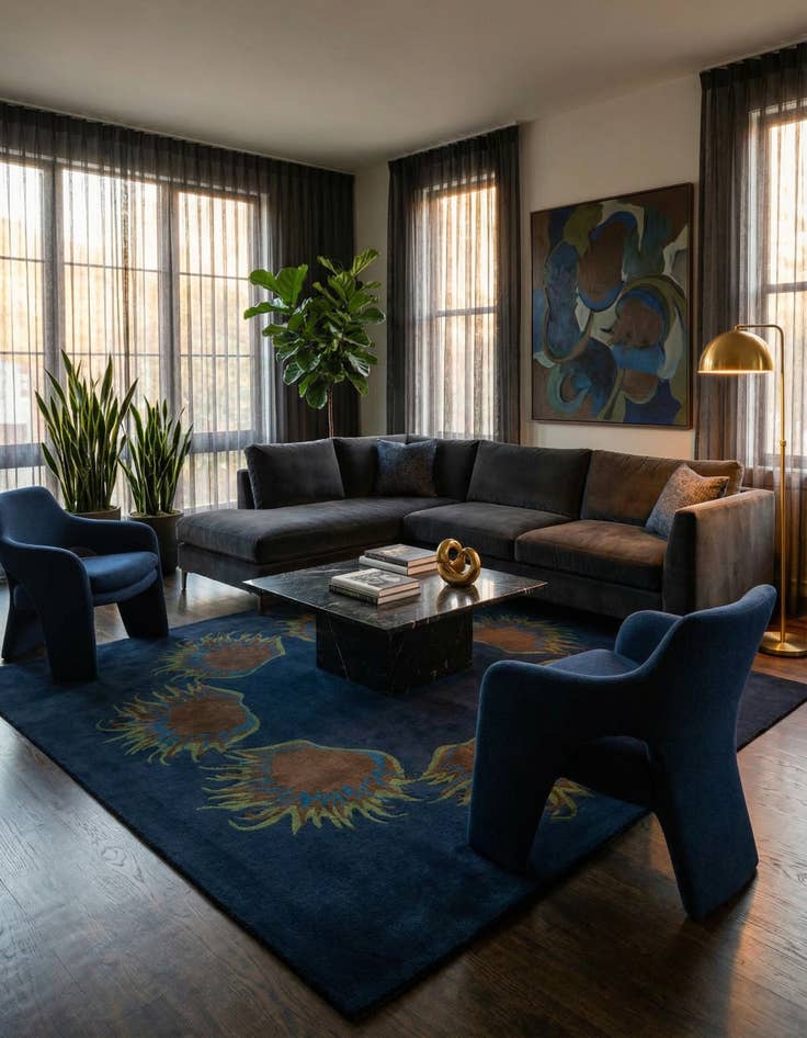 Detail image of 7' 7 x 7' 7 Luna Square Rug