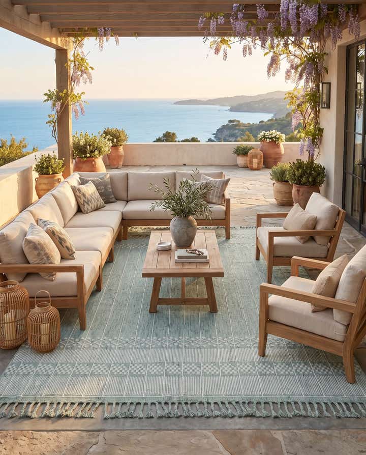 10' x 14' 1 Easy-Clean Eco Bohemian Indoor / Outdoor Rug