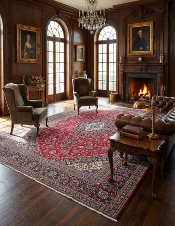 9' 10 x 13' 11 Kashan Wool Rug