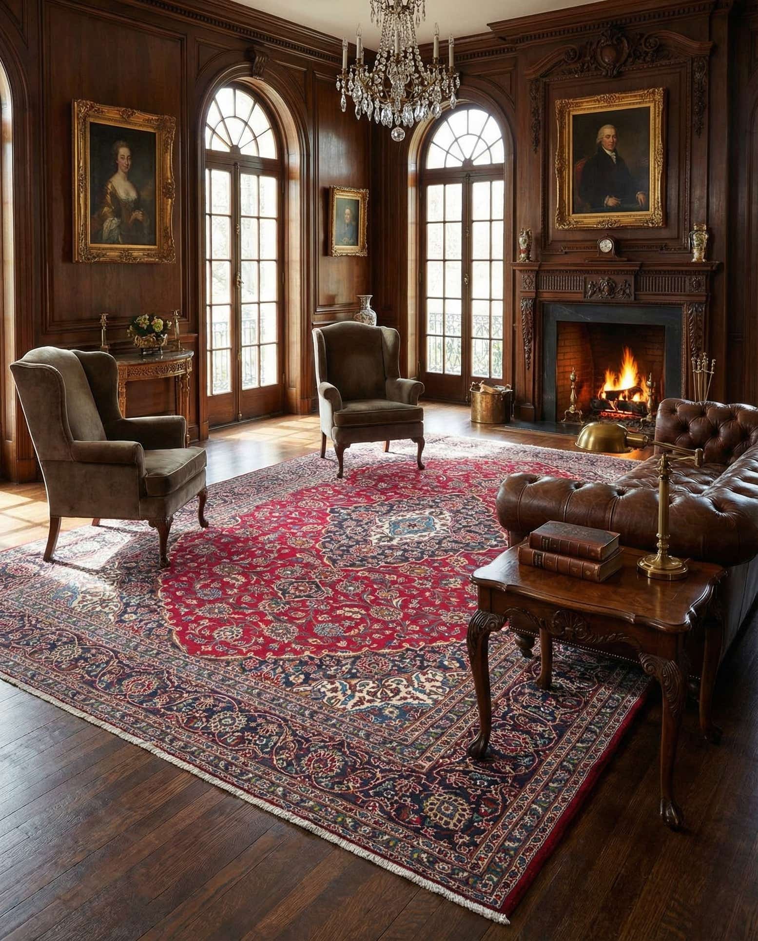9' 10 x 13' 11 Kashan Wool Rug