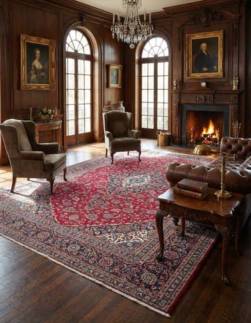 9' 10 x 13' 11 Kashan Wool Rug