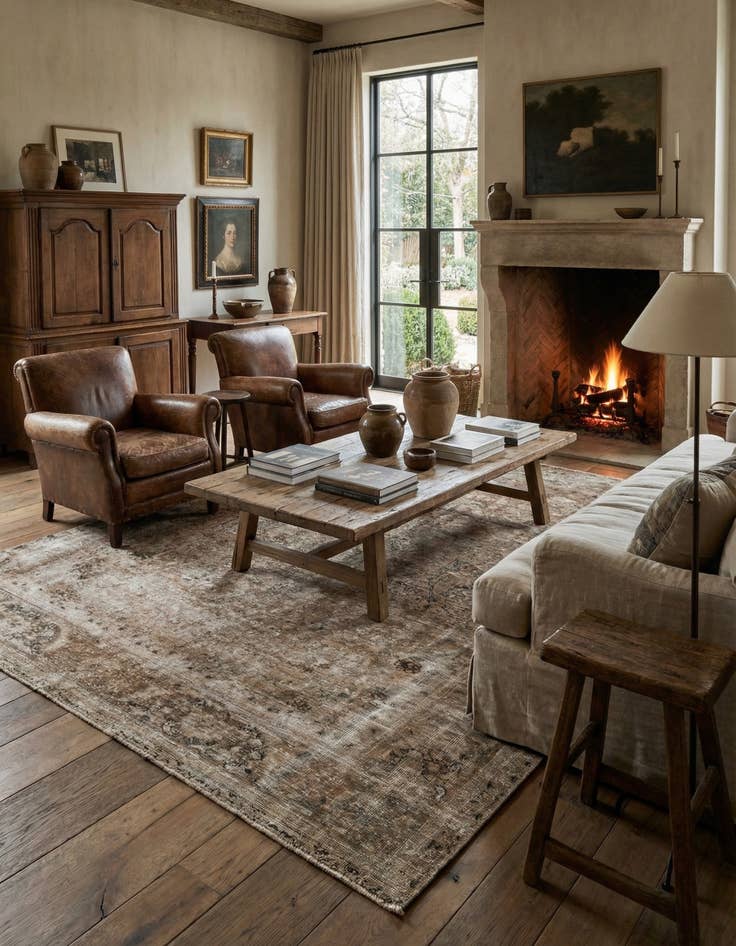 Detail image of  6' 3 x 10' 1  Hand Knotted Ultra Vintage Persian Wool Rug