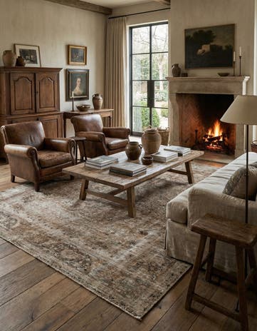 6' 3 x 10' 1 Hand Knotted Ultra Vintage Persian Wool Rug