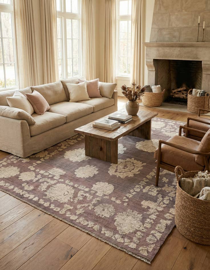 Detail image of  8' 2 x 10' 4  Hand Knotted Oushak Wool Rug