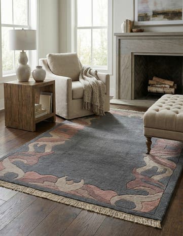 4' x 5' 9 Hand Knotted Nepal Wool Rug