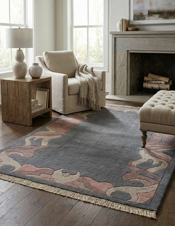4' x 5' 9 Hand Knotted Nepal Wool Rug