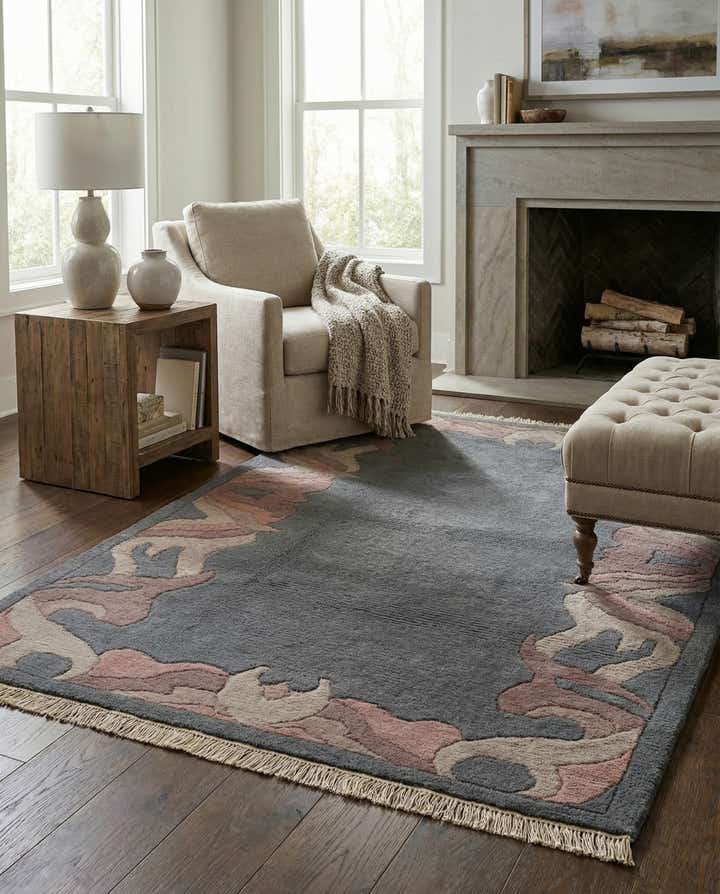 4' x 5' 9 Hand Knotted Nepal Wool Rug