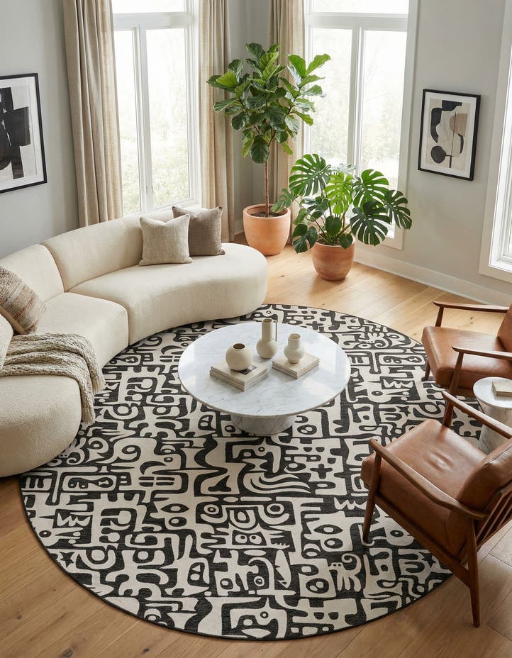 13' x 13' Easy-Clean Modern Indoor / Outdoor...