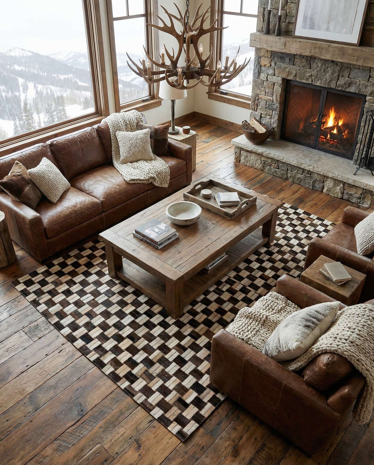 4' 11 x 7' 10 Cowhide - Patchwork Rug