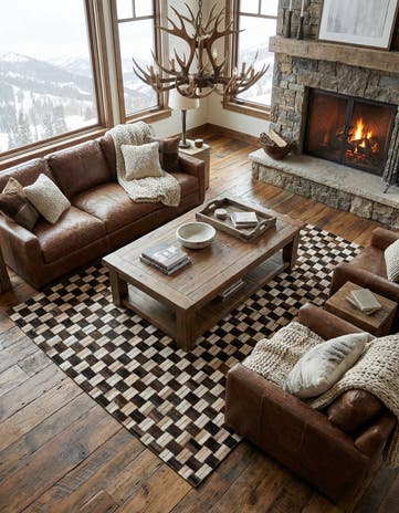 4' 11 x 7' 10 Cowhide - Patchwork Rug