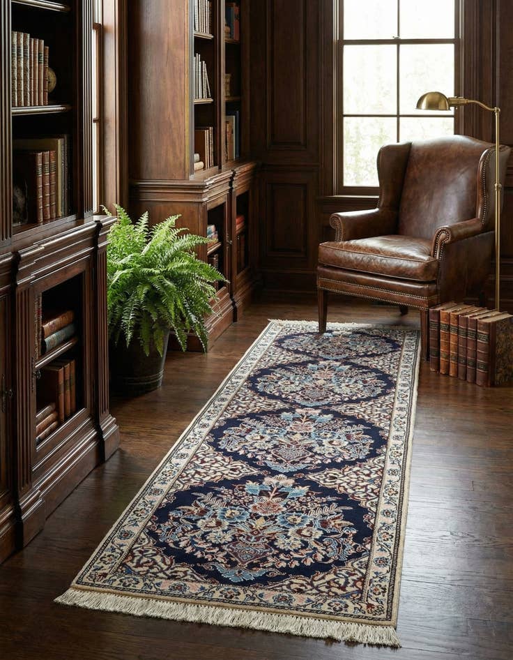 Detail image of 1' 7 x 5' 7  Hand Knotted Nain Rug