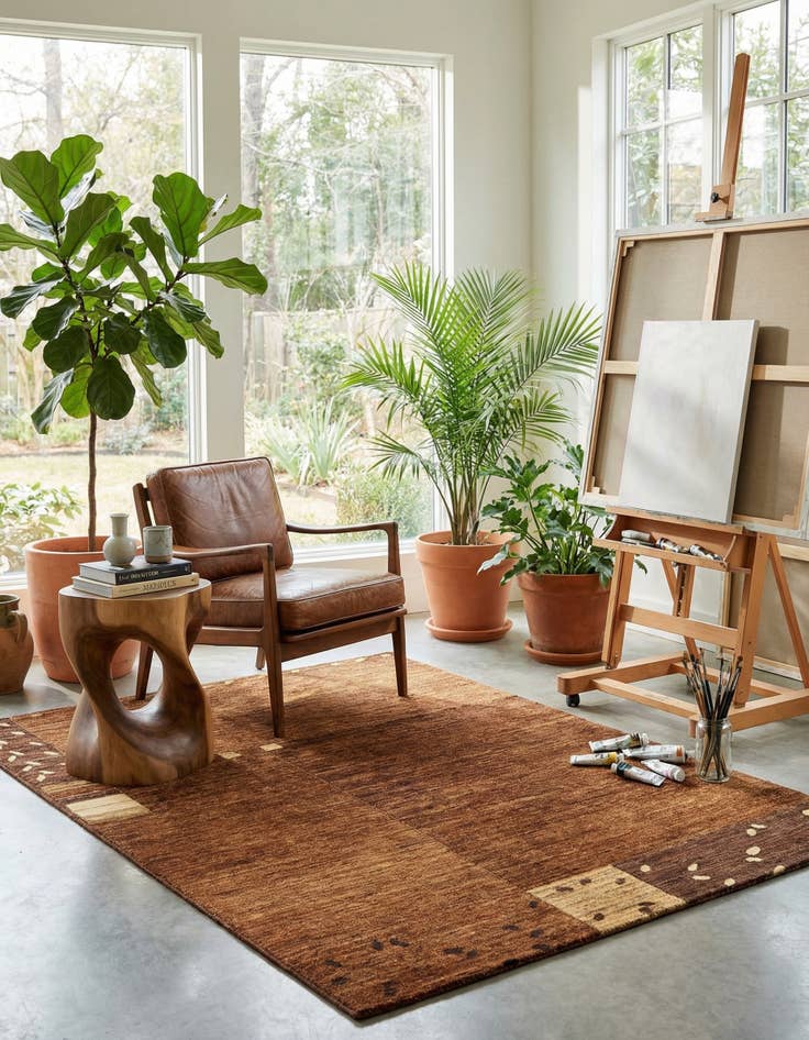 Detail image of  4' 11 x 6' 5 Juma Wool Rug