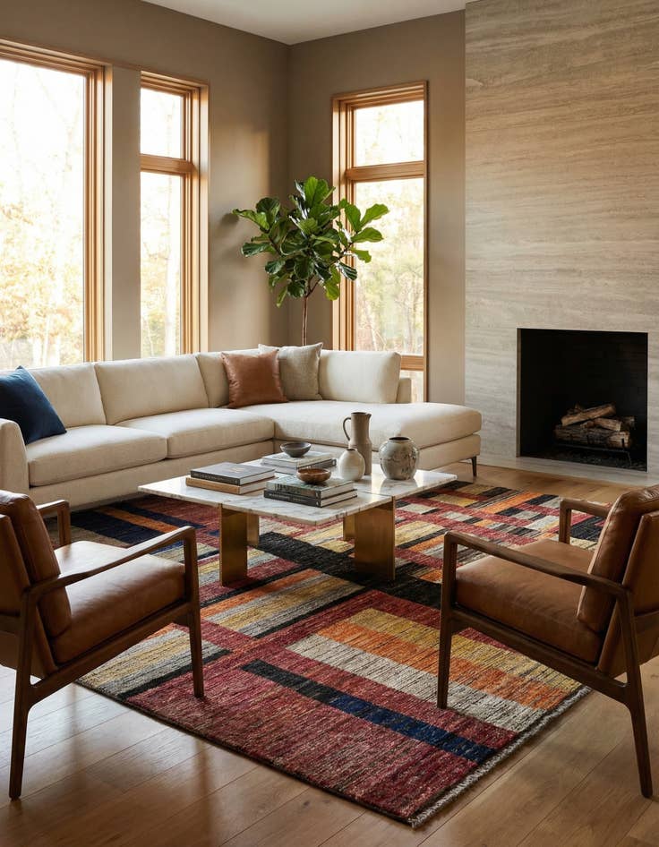 Detail image of  8' 4 x 9' 7  Hand Knotted Darya Wool Rug