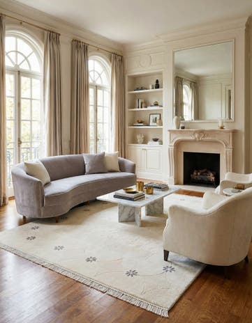 5' 8 x 8' Hand Knotted Darya Rug
