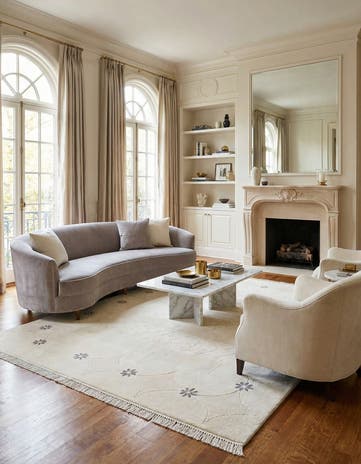 5' 8 x 8' Hand Knotted Darya Rug