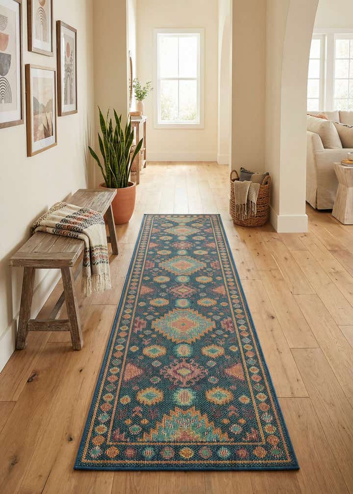 2' 7 x 12' Easy-Clean Baja Indoor / Outdoor Runner Rug