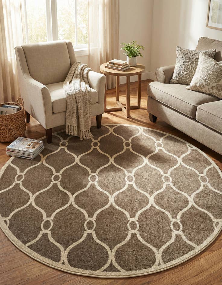 Detail image of 8' x 8' Trellis Round Rug