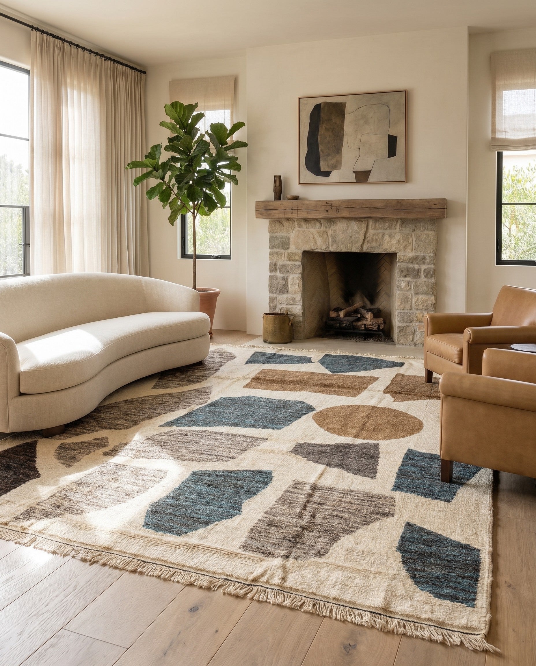 8' 10 x 11' 10 Hand Knotted Moroccan Wool Rug