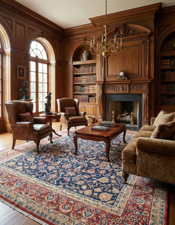 Detail image of 9' 9 x 13' Yazd Rug