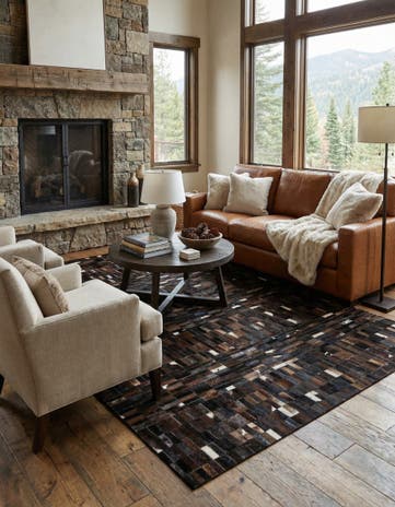 5' x 8' 1 Cowhide - Patchwork Rug