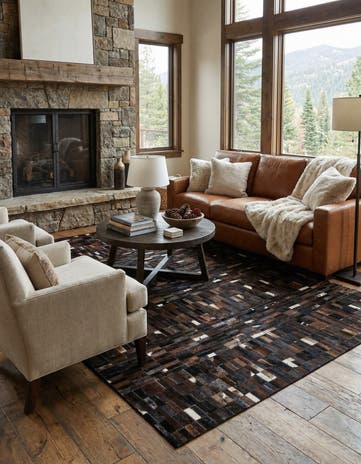 5' x 8' 1 Cowhide - Patchwork Rug
