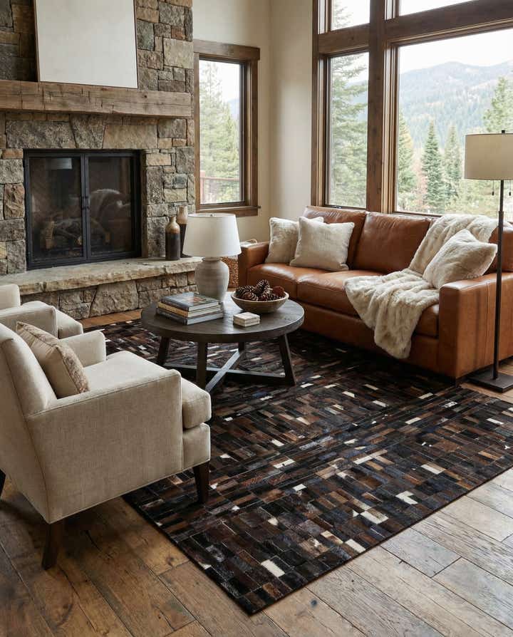 5' x 8' 1 Cowhide - Patchwork Rug