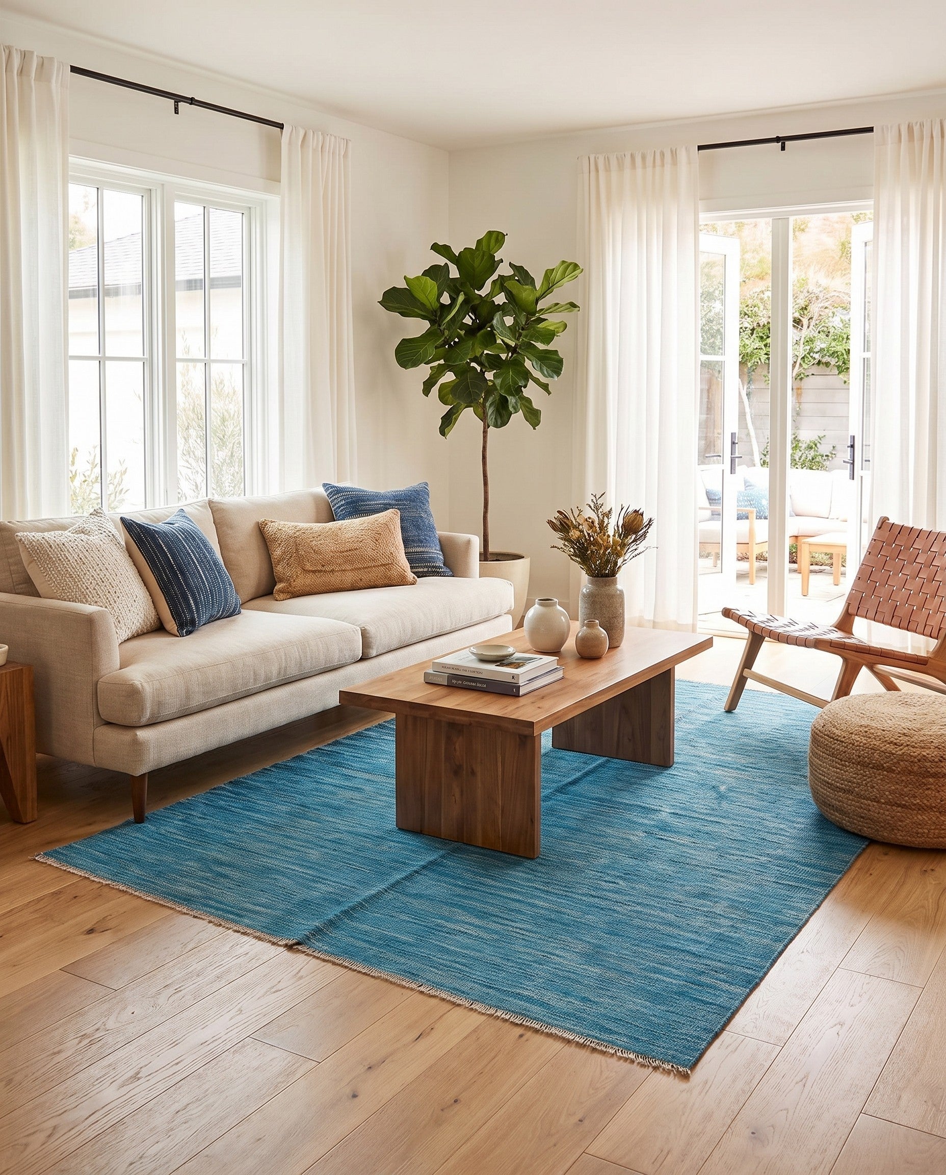 5' x 6' 8 Hand Woven Kilim Modern Wool Rug