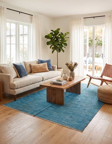 5' x 6' 8 Hand Woven Kilim Modern Wool Rug