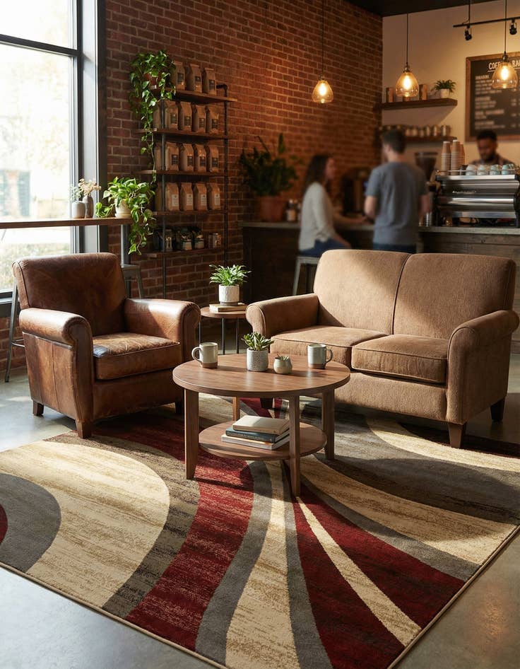 Detail image of 7' 10 x 7' 10 Coffee Shop Square Rug