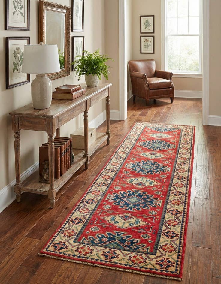 Detail image of 2' 9 x 9' 9  Hand Knotted Kazak Runner Rug