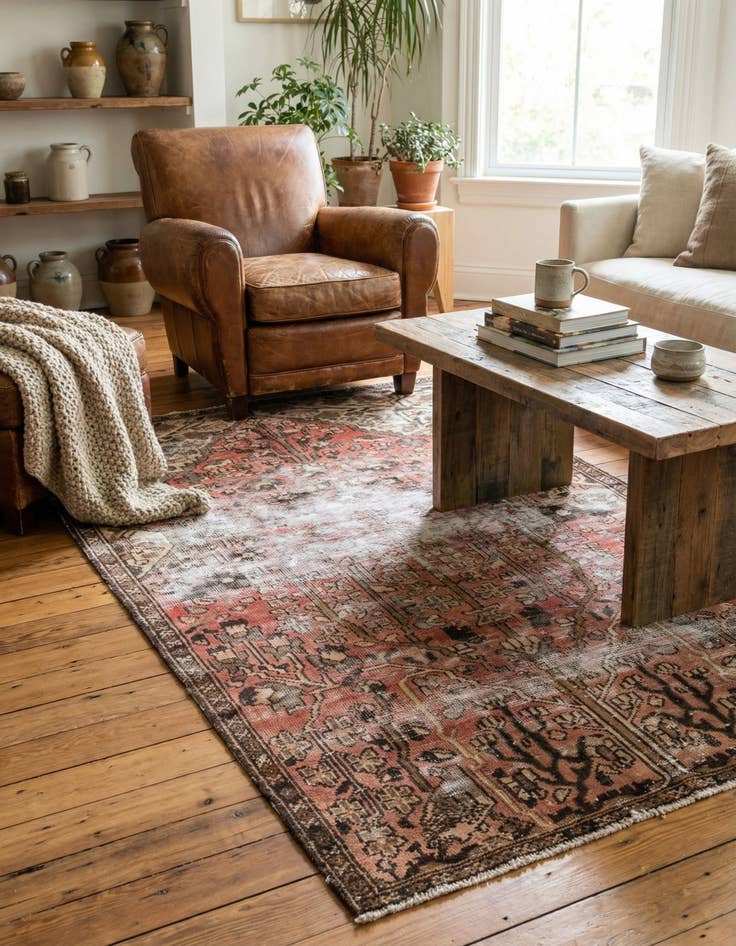 Detail image of 3' x 5' 5  Hand Knotted Ultra Vintage Persian Wool Rug