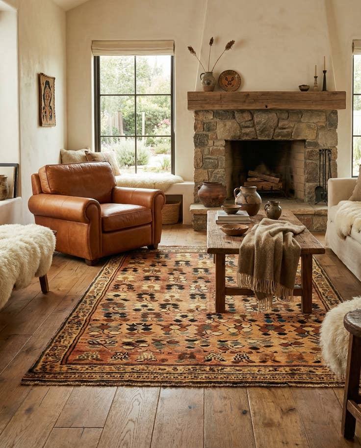 Detail image of 4' 11 x 7' 3 Gabbeh Wool Rug