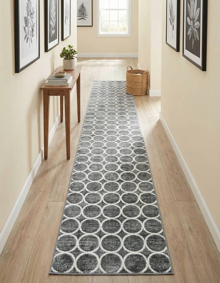 Detail image of  2' 7 x 16' 5 Lattice Trellis Runner Rug