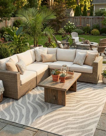 10' x 14' Easy-Clean Safari Indoor / Outdoor Rug
