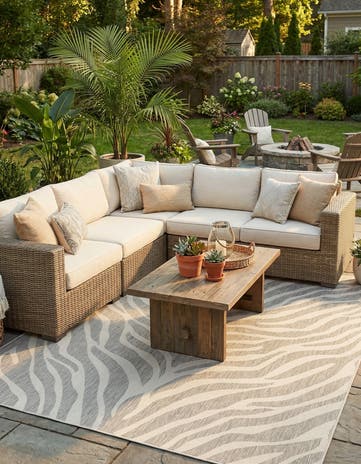10' x 14' Easy-Clean Safari Indoor / Outdoor Rug
