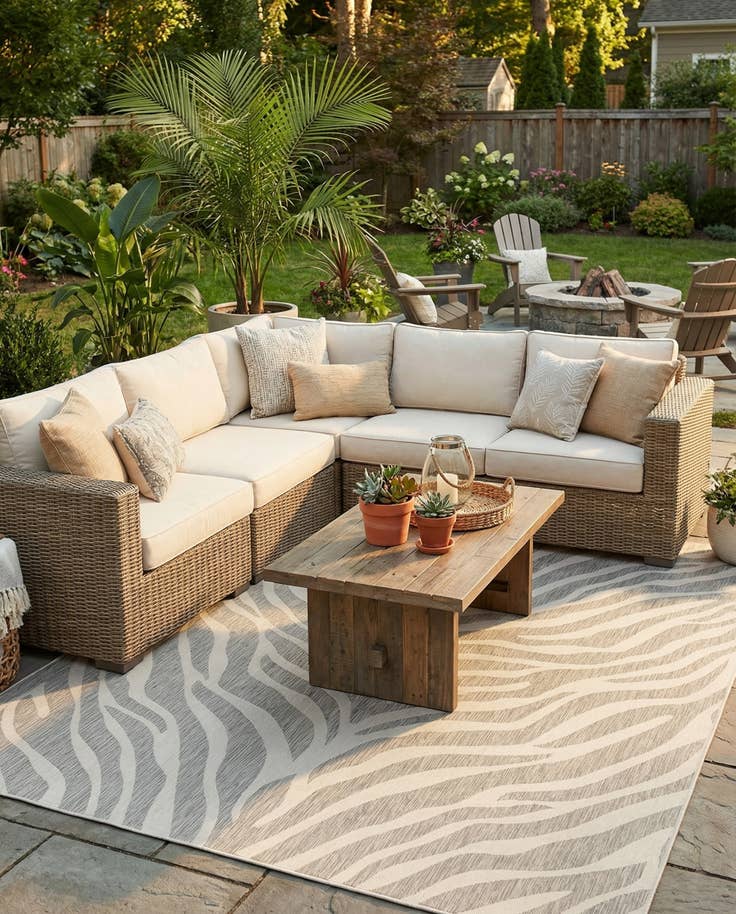 Detail image of 10' x 14' Easy-Clean Safari Indoor / Outdoor Rug