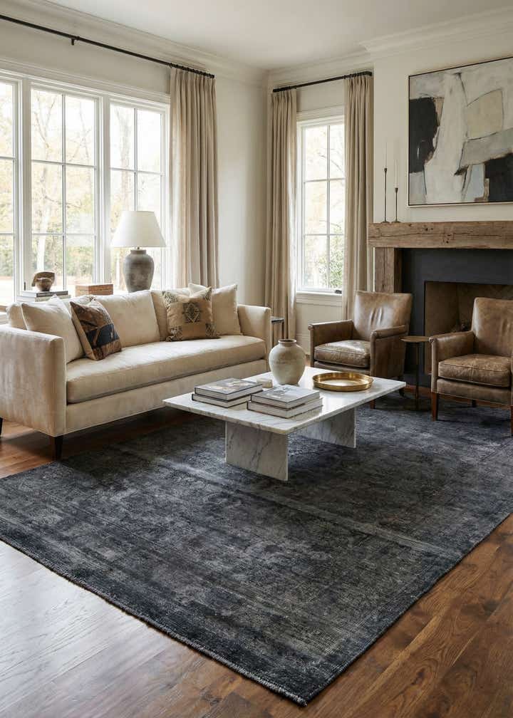 6' 5 x 9' 9 Hand Knotted Ultra Vintage Persian Wool Rug