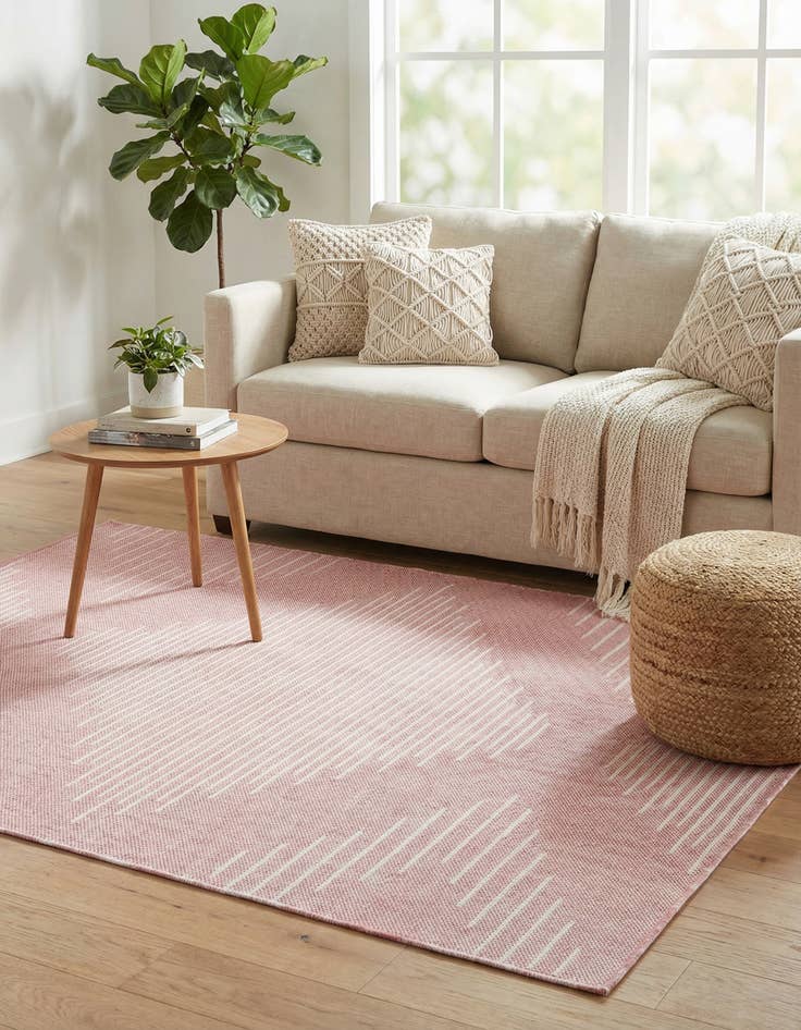 Detail image of 4' x 6' Easy-Clean Modern Indoor / Outdoor Rug