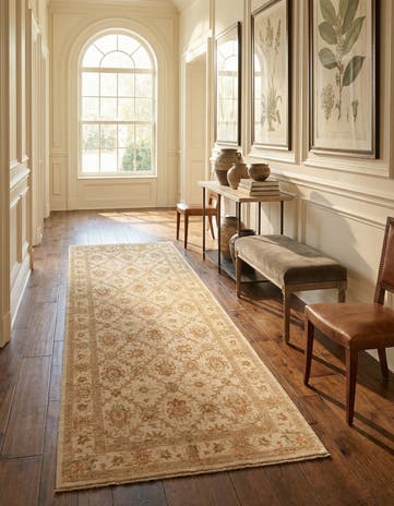 5' x 9' 6 Hand Knotted Peshawar Ziegler Runner Rug