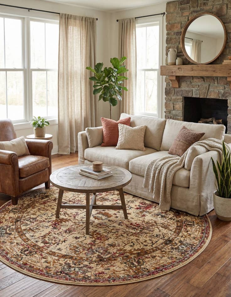 Detail image of 7' x 7' Saturn Round Rug