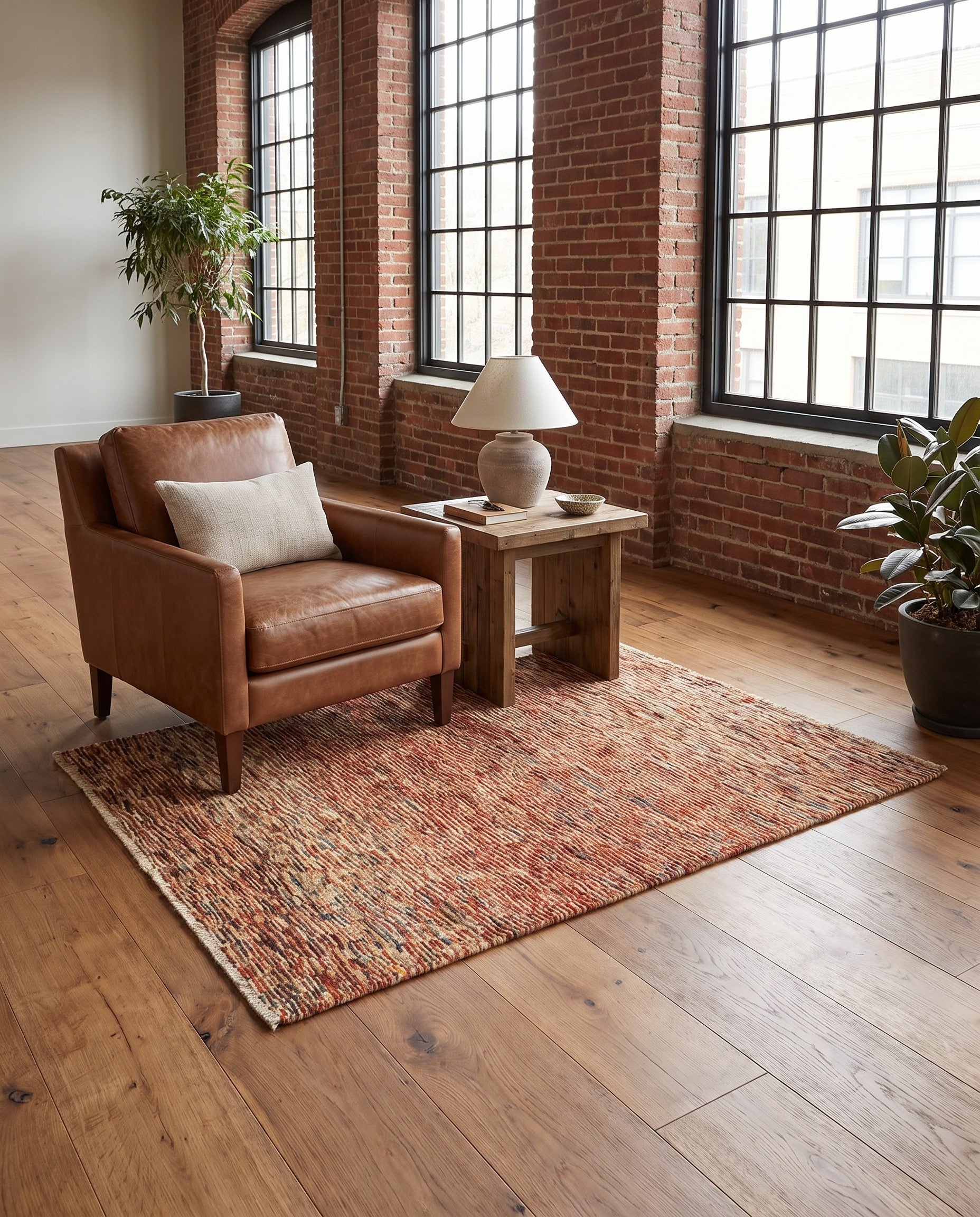 5' 1 x 6' 4 Hand Knotted Modern Ziegler Square Rug