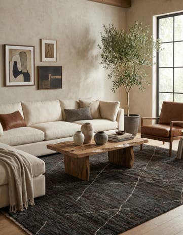 5' 2 x 7' 7 Hand Knotted Moroccan Wool Rug