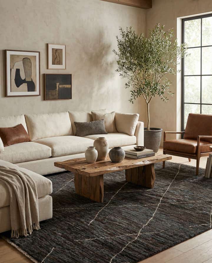 5' 2 x 7' 7 Hand Knotted Moroccan Wool Rug