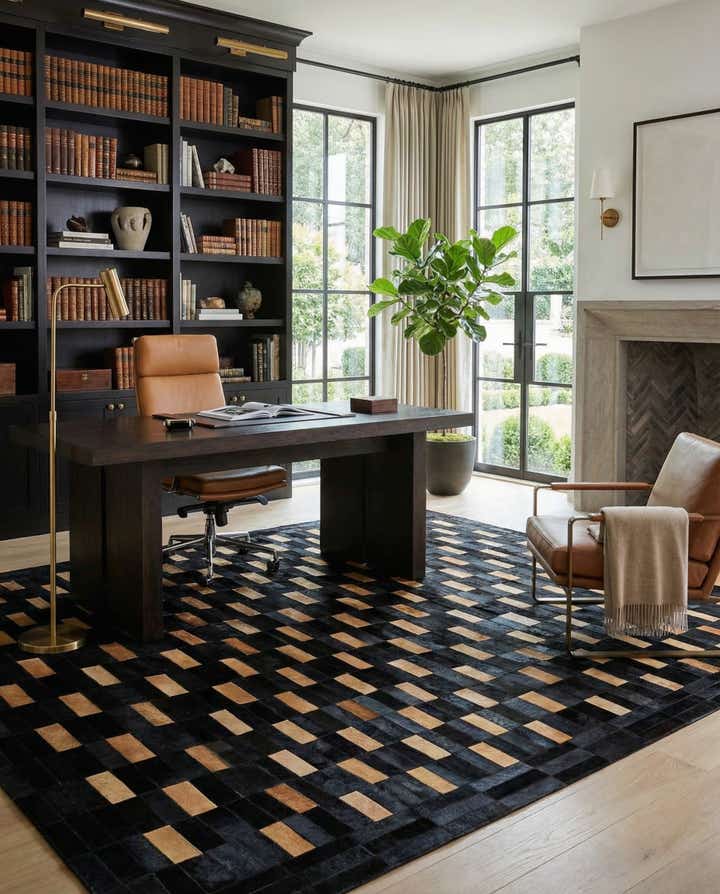 8' 2 x 10' Cowhide - Patchwork Rug