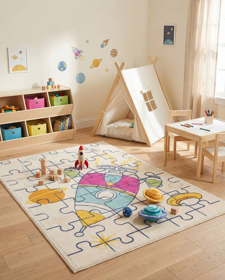 Detail image of 5' 3 x 7' 7 Easy-Clean Indoor / Outdoor Rug