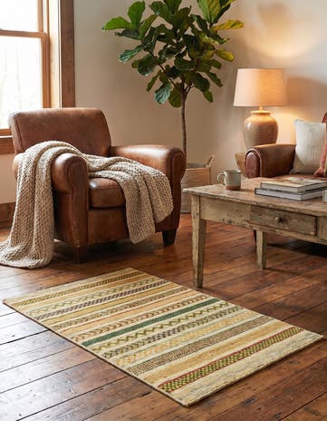 2' 8 x 4' Hand Knotted Modern Ziegler Rug