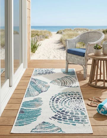 2' x 5' Easy-Clean Coastal Indoor / Outdoor Runner Rug